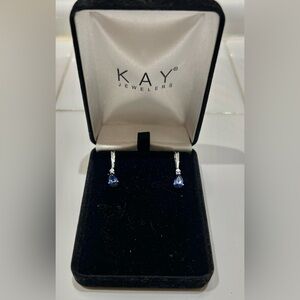 Blue Topaz Diamond earrings.